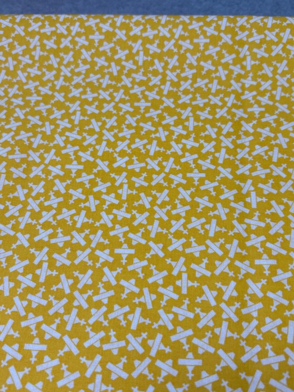 Yellow & White Cotton Quilting Fabric 18x22" By Judie Rothermel Marcus Fabrics B